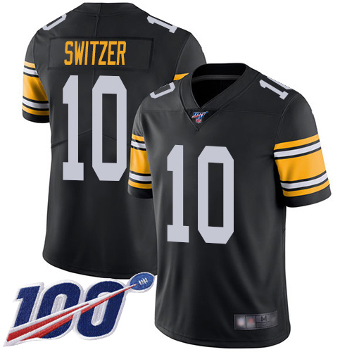 Youth Pittsburgh Steelers Football 10 Limited Black Ryan Switzer Alternate 100th Season Vapor Untouchable Nike NFL Jersey